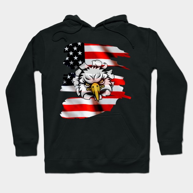 american flag Hoodie by AlGenius